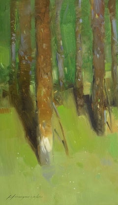 Vibrant Forest, Painting, Oil on Canvas