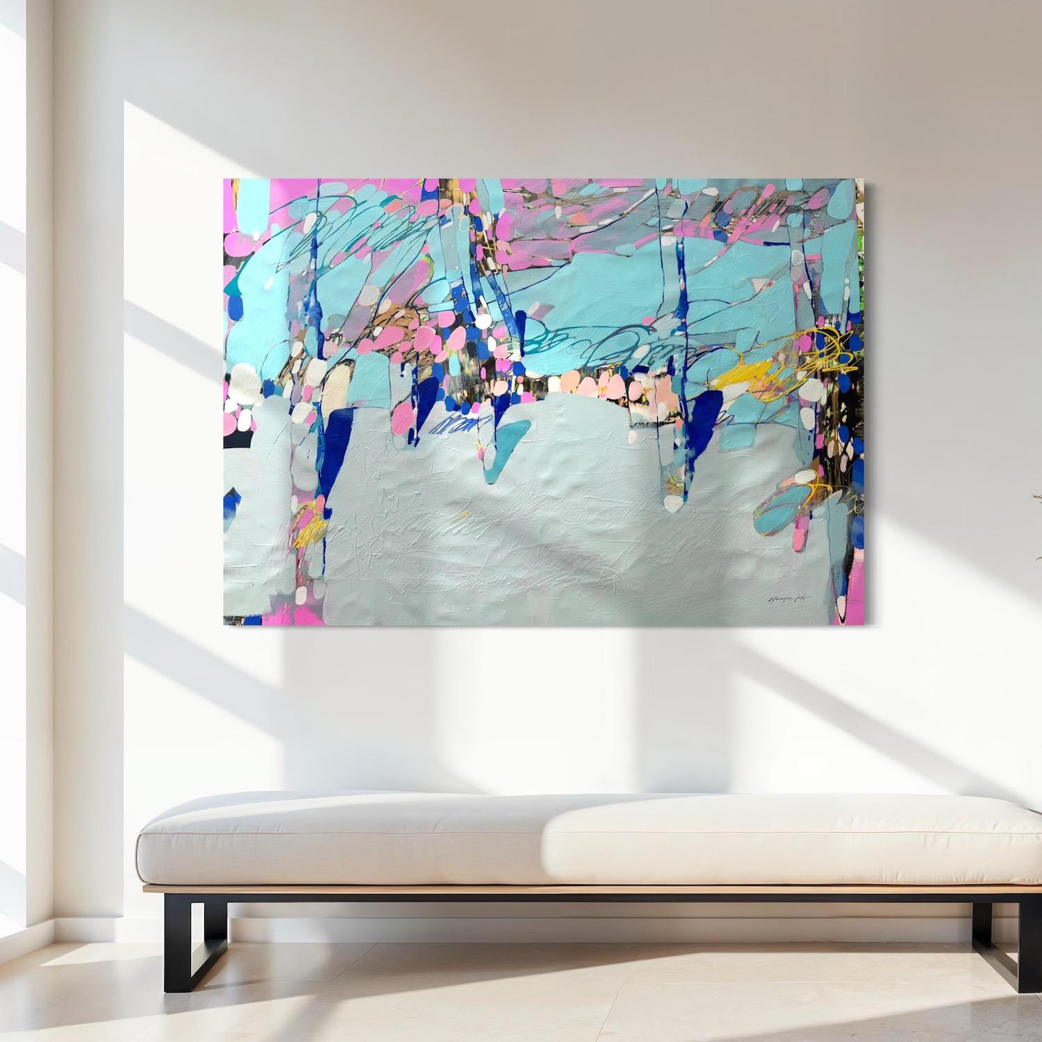 Abstracted Roots Modern Art, Original oil Painting, Ready to Hang For Sale 7