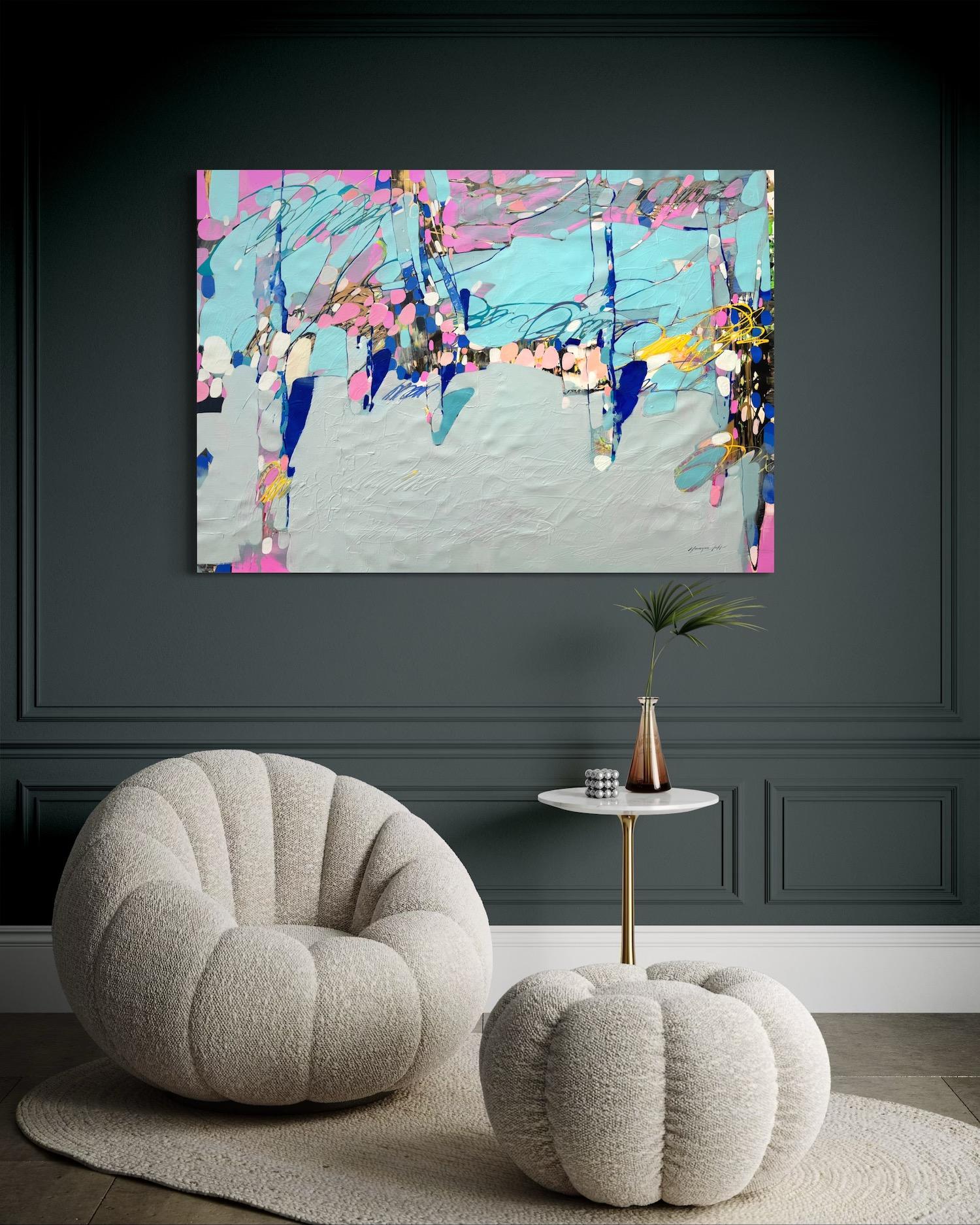 Abstracted Roots Modern Art, Original oil Painting, Ready to Hang For Sale 1