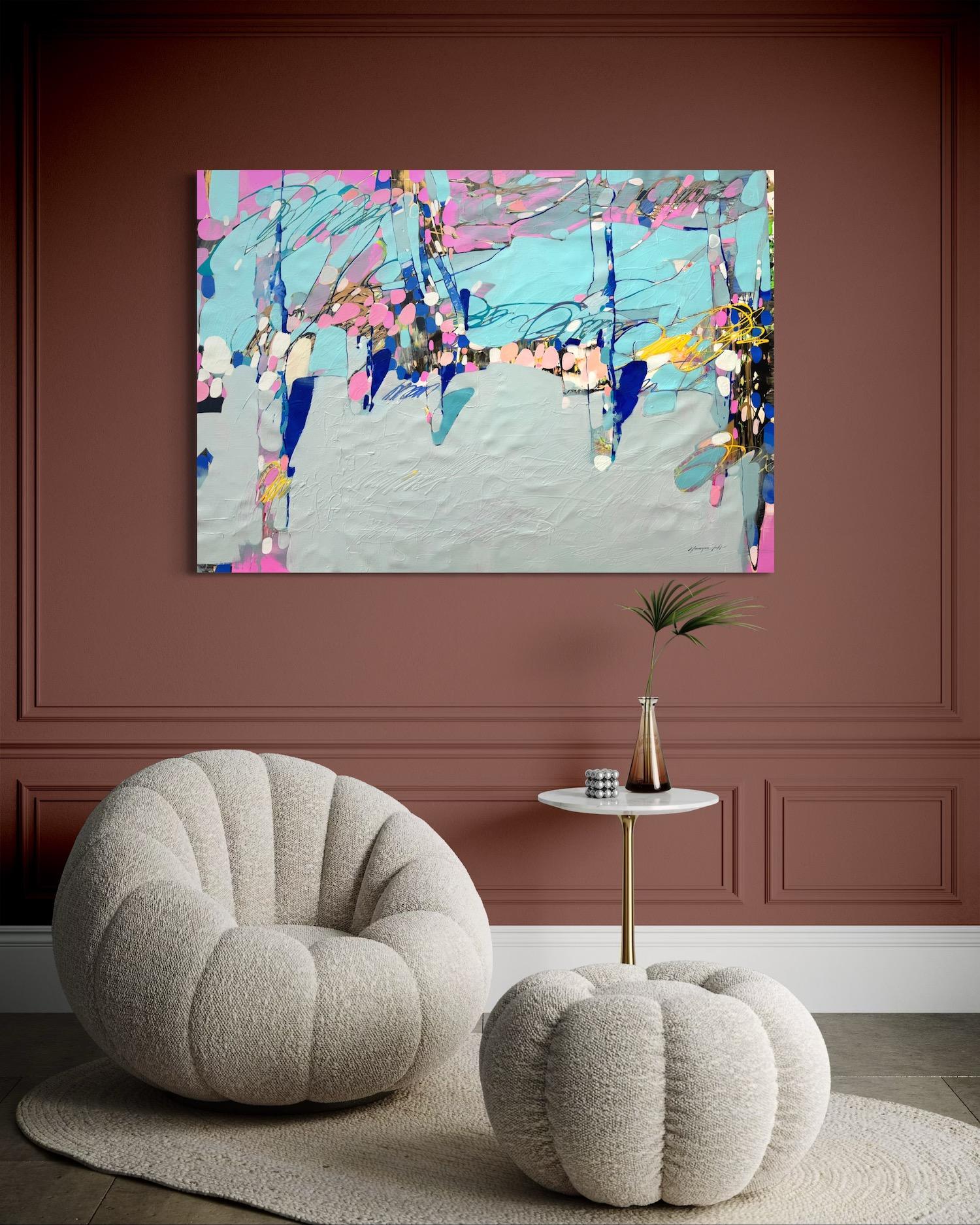 Abstracted Roots Modern Art, Original oil Painting, Ready to Hang For Sale 2