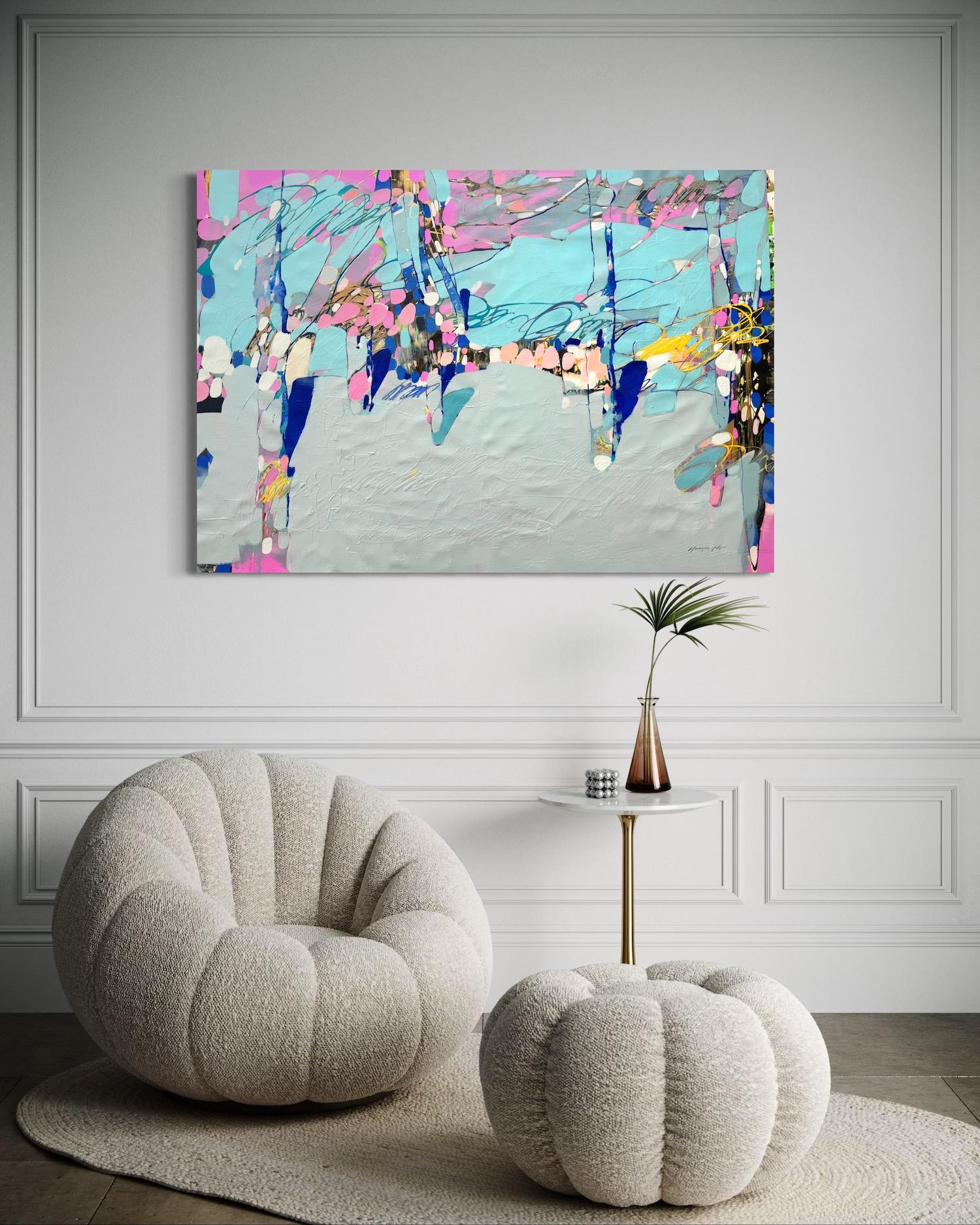Abstracted Roots Modern Art, Original oil Painting, Ready to Hang For Sale 3