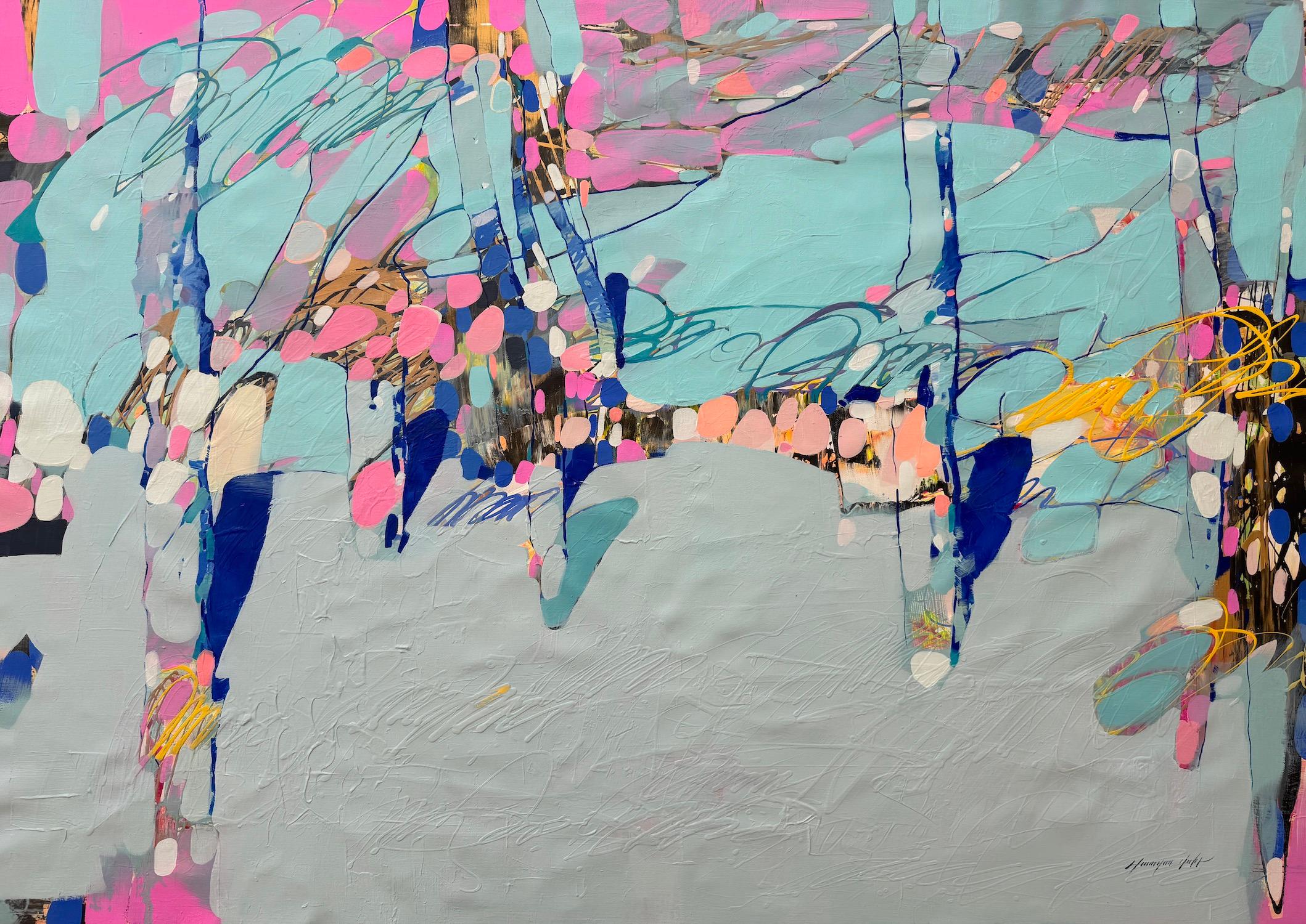Vahe Yeremyan Abstract Painting - Abstracted Roots Modern Art, Original oil Painting, Ready to Hang