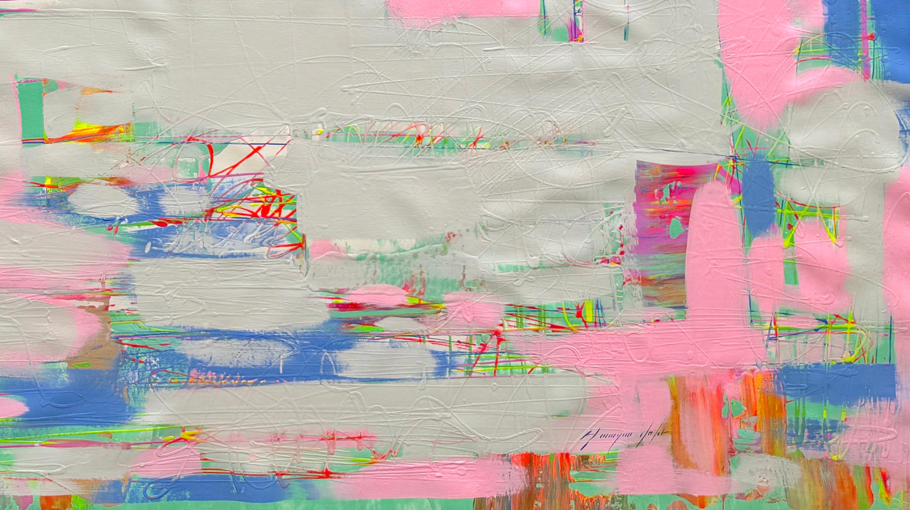 Adrift 2 Abstract Original Painting, Large Size Ready to Hang For Sale 1