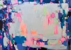 Adrift, Pittura astratta ad olio originale di grandi dimensioni, pronta da appendere