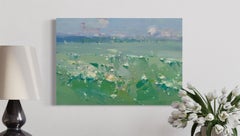 After Rain Serenity Landscape Original oil Painting, Ready to Hang