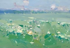 After Rain Serenity Landscape Original oil Painting, Ready to Hang