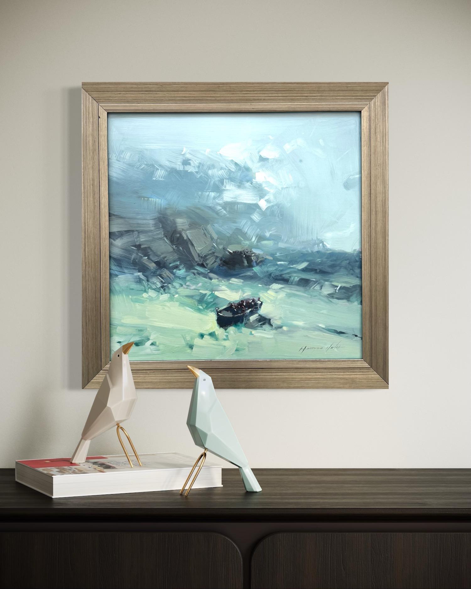 Après la tempête Impressionnisme Peinture à l'huile originale, prête à être accrochée en vente 1