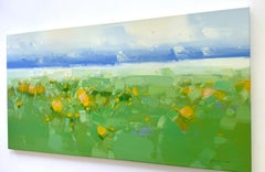 Alpine Summer, Landscape Original oil Painting, Ready to Hang