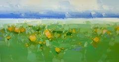 Alpine Summer, Landscape Original oil Painting, Ready to Hang