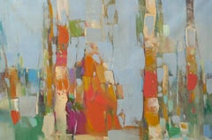Aspen, Landscape Original oil Painting Impressionism Ready to Hang