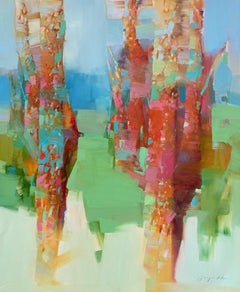 Aspen, Landscape Impressionism, Original oil Painting, Ready to Hang