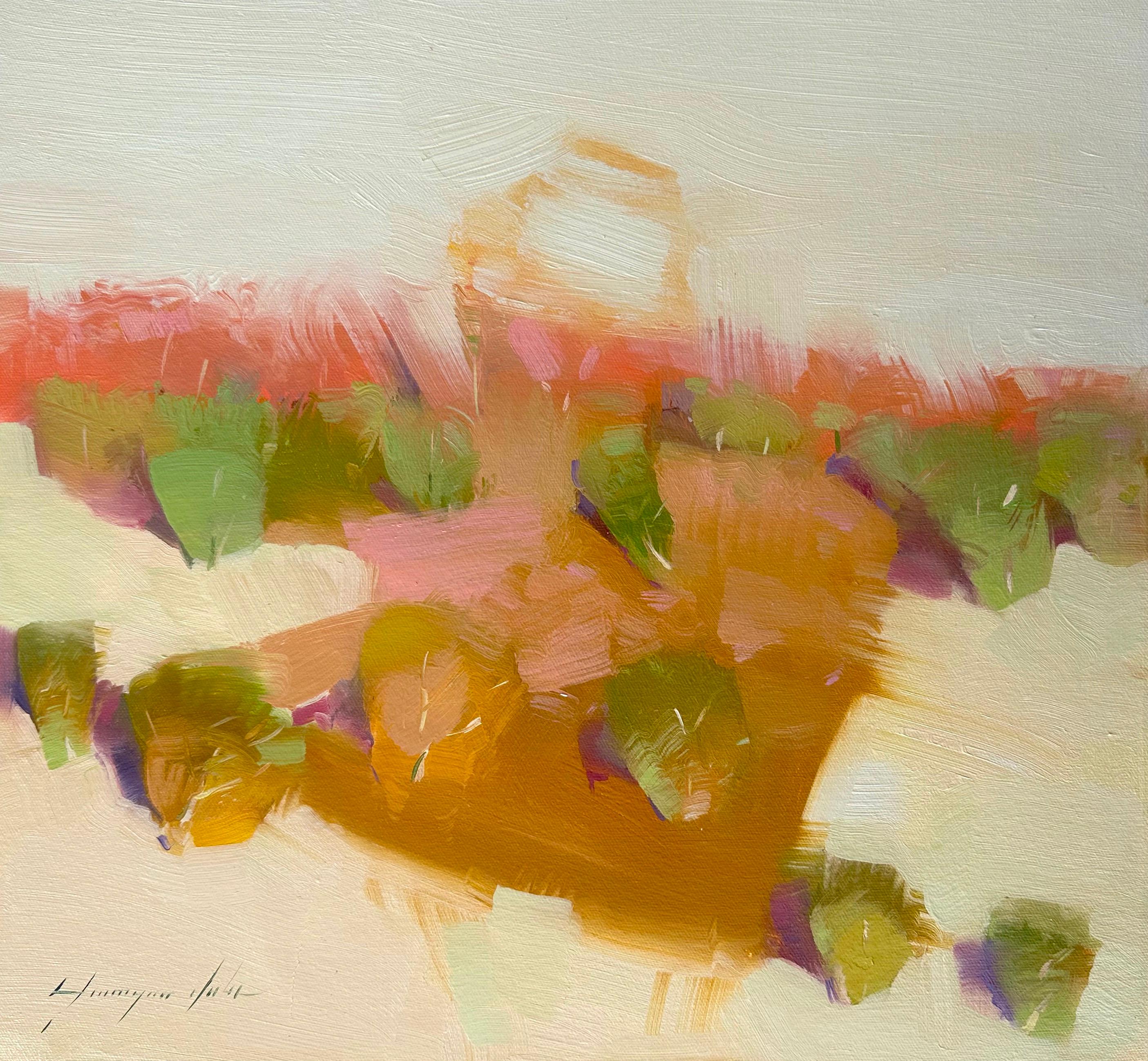 Vahe Yeremyan Abstract Painting – Herbsttag, Abstraktes Ölgemälde