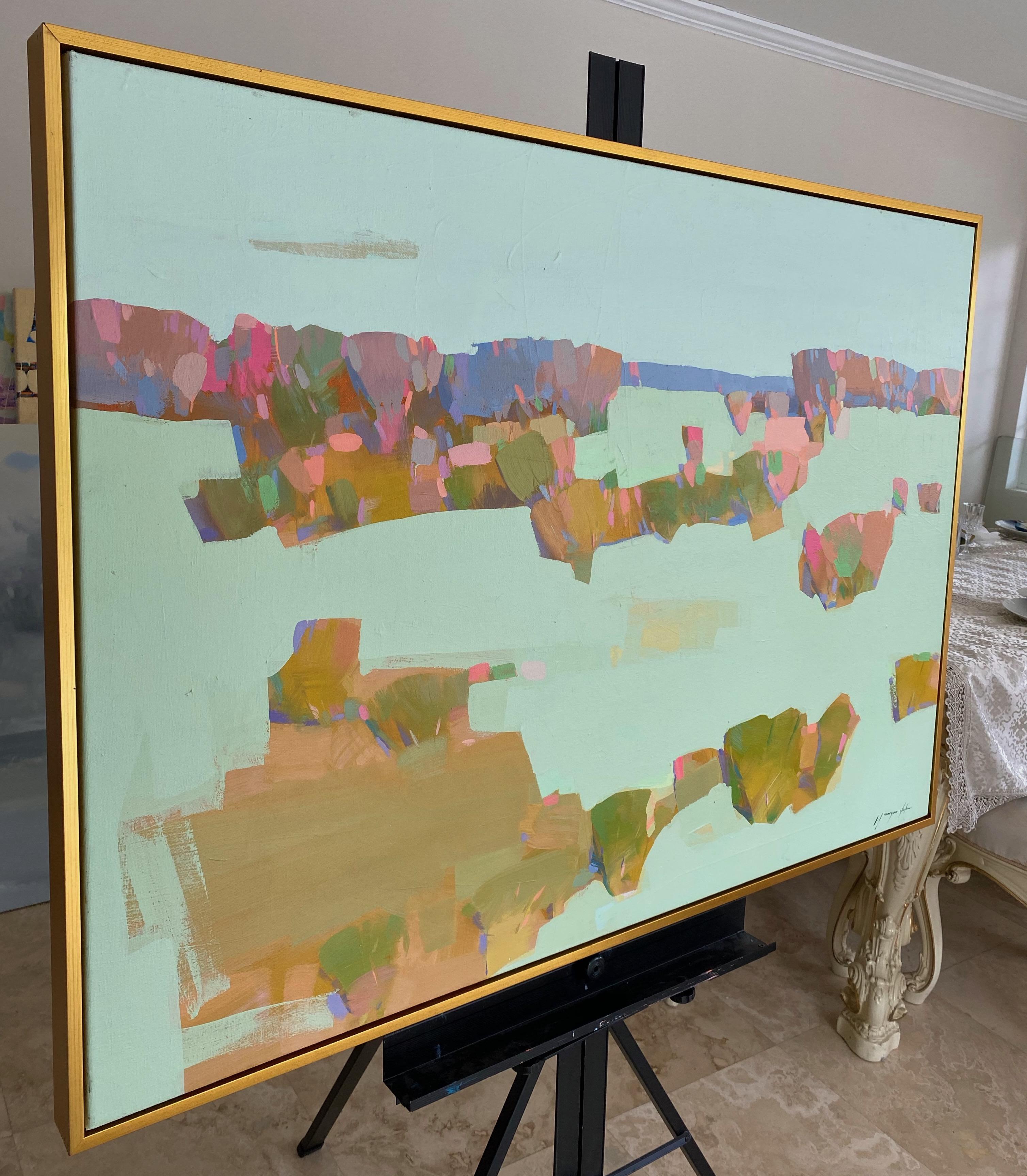 Otoño, Paisaje Impresionismo Pintura al óleo original, Lista para colgar - Painting Impresionista de Vahe Yeremyan