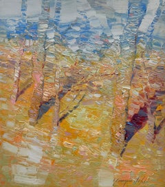 Autumn Palette Landscape Impressionism Original oil Painting, Ready to Hang
