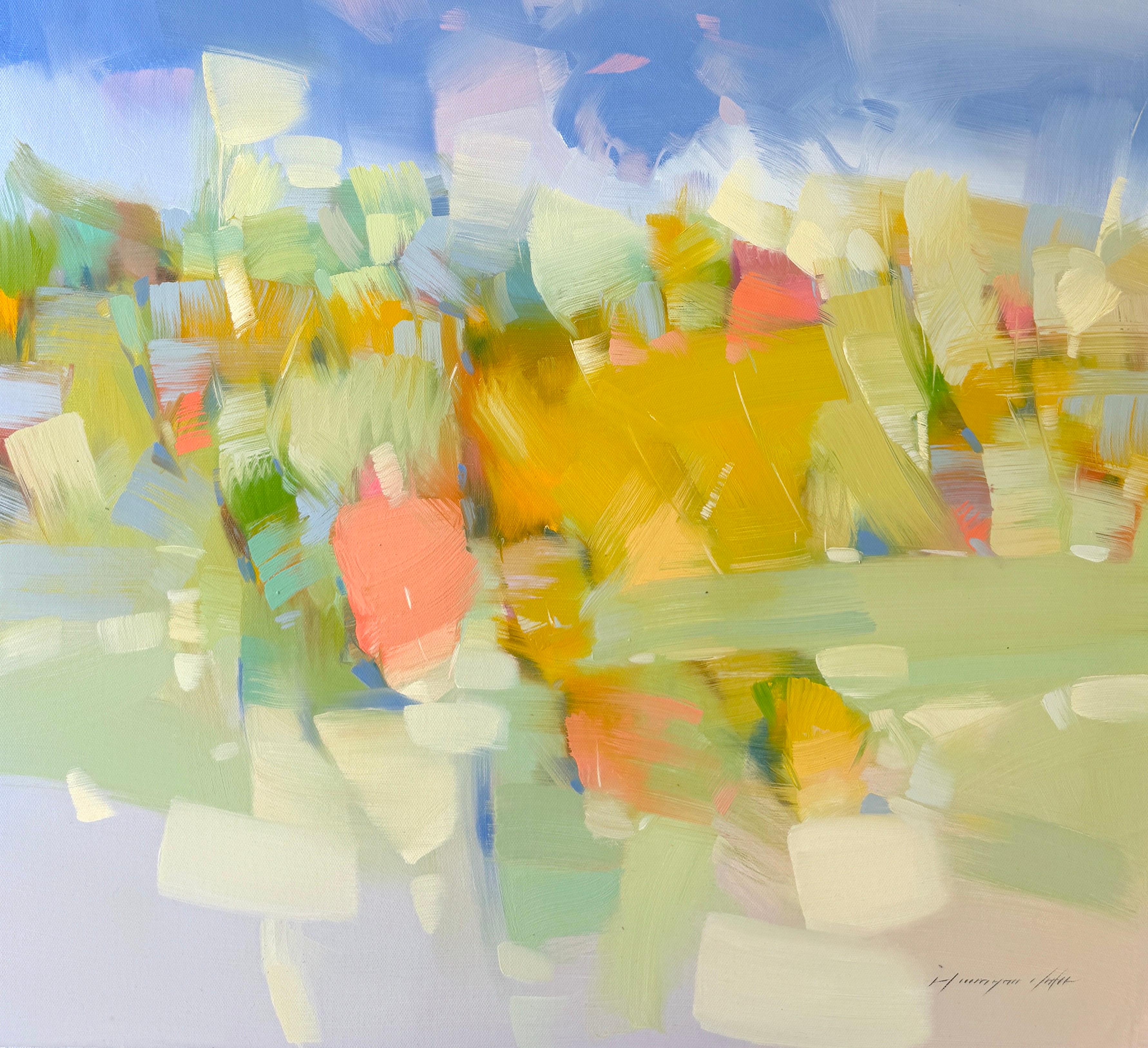 Tavolozza d'autunno, Pittura a olio originale, pronta da appendere - Painting di Vahe Yeremyan