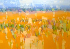 Herbstpalette, Impressionismus, Original-Ölgemälde, hängefertig