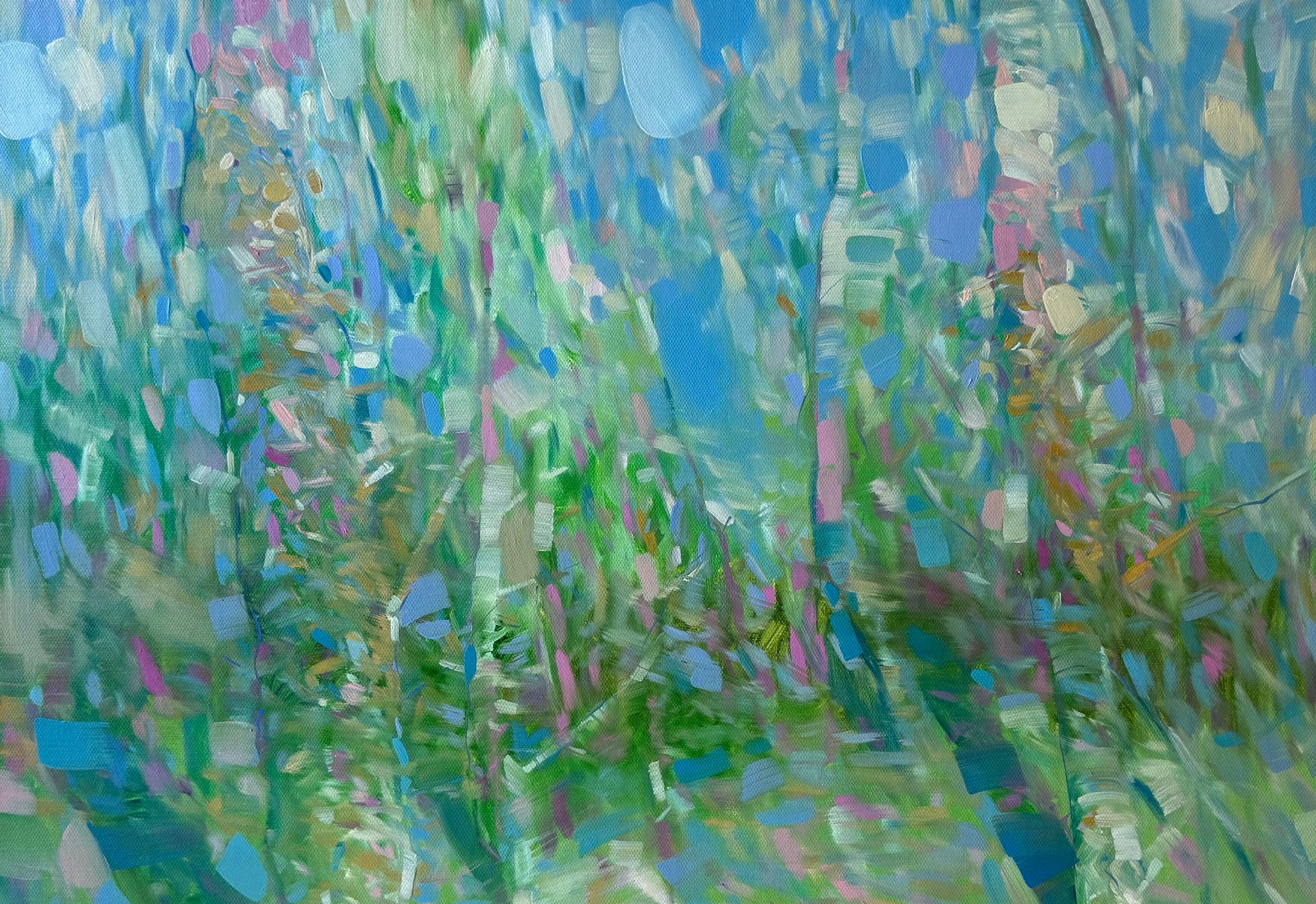 Peinture à l'huile originale, Période de floraison, arbres de paysage, prête à accrocher - Impressionnisme Painting par Vahe Yeremyan