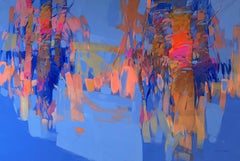 Blue Grove, Espressionismo, Quadro originale, Pronto per essere appeso