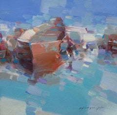 Boat, Original oil Painting, Ready to Hang