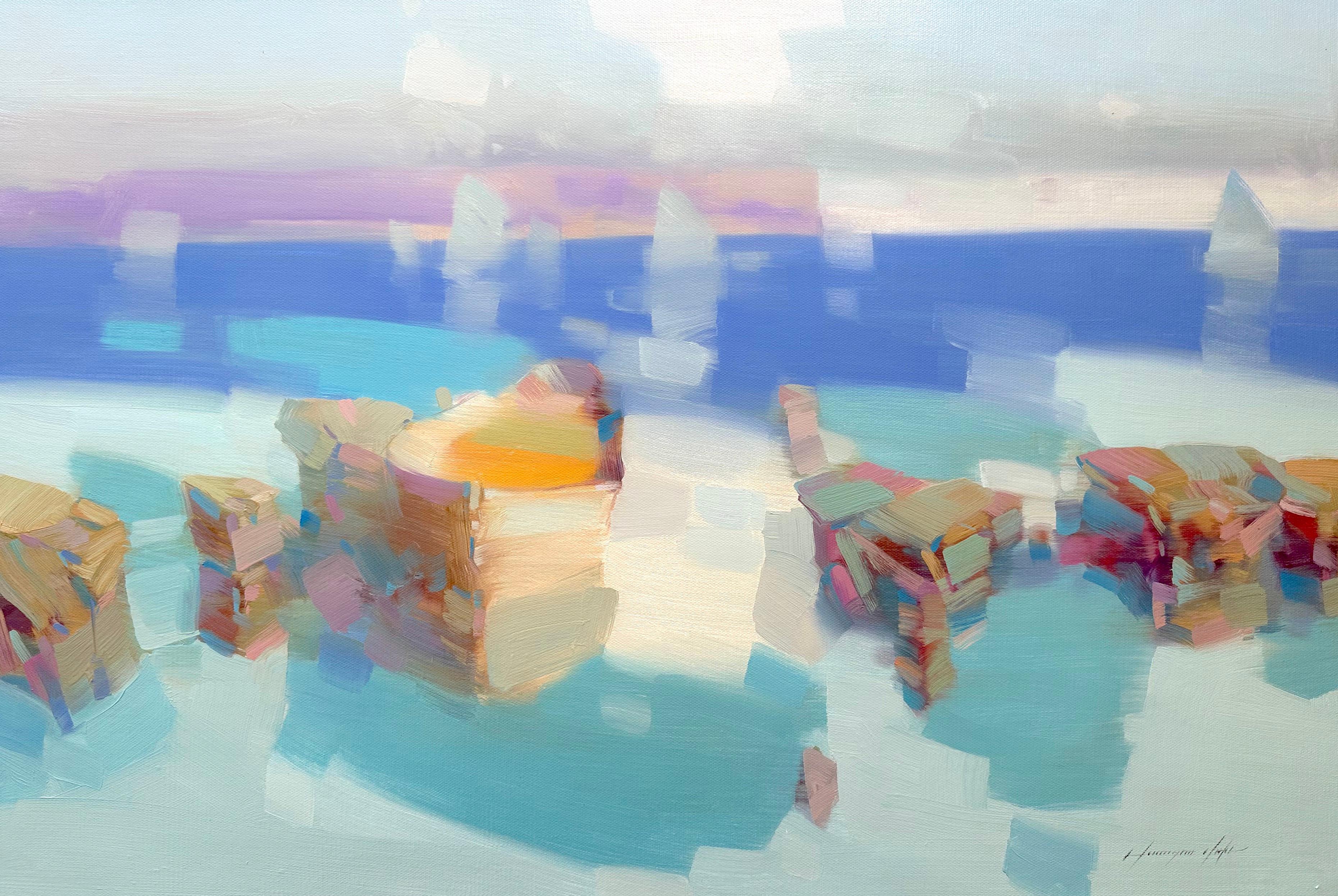Boat, Nautical Impressionism, Original oil Painting, Ready to Hang
