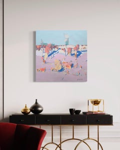 Brushstrokes of Winter Impressionism Original oil Painting, Ready to Hang