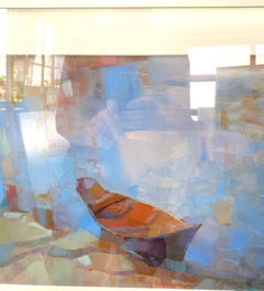 Canoe, Print on Paper, Framed