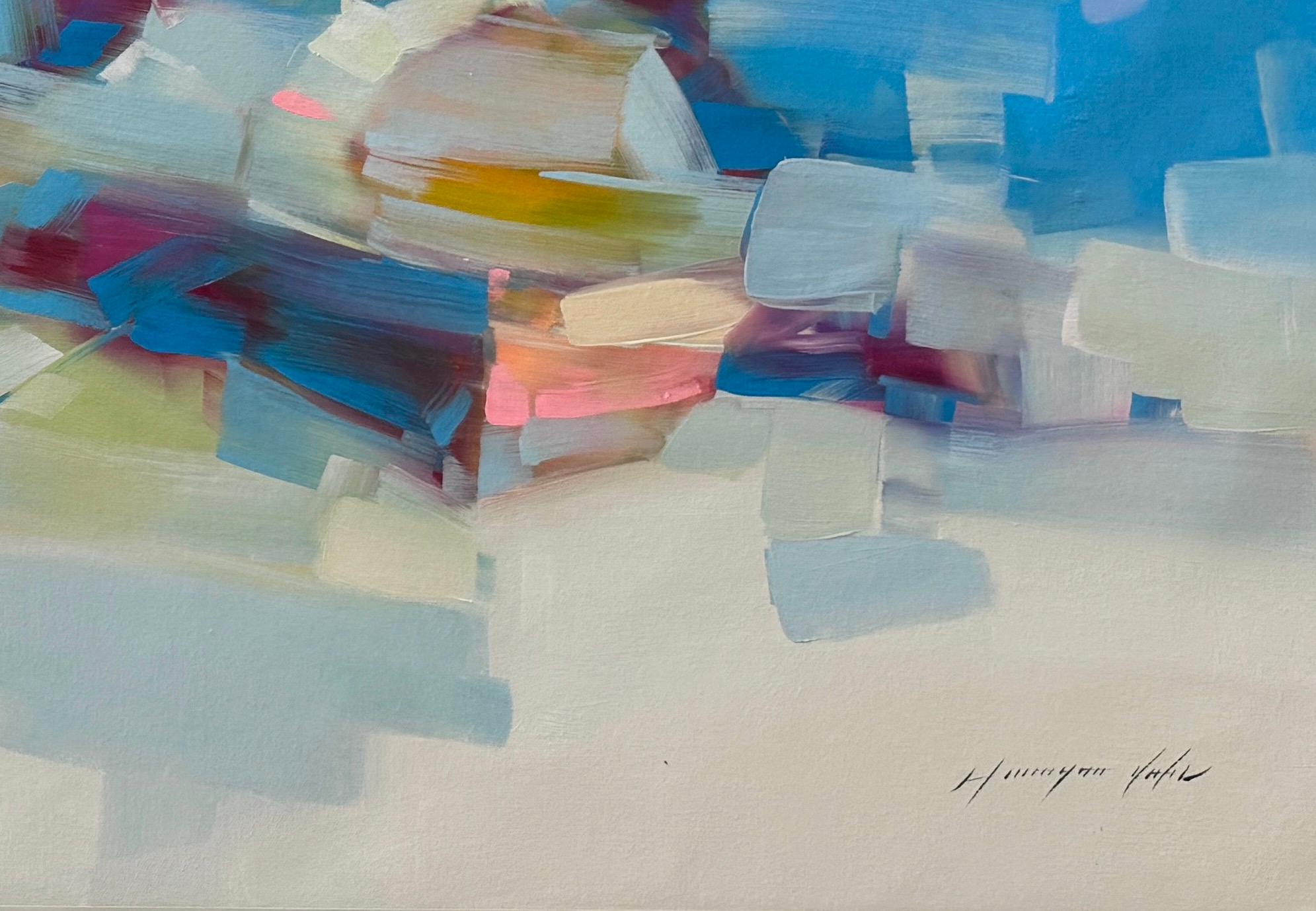 Canoe sulla riva, Impressionismo Pittura ad olio originale, pronta da appendere in vendita 4
