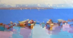 Canoes, Original oil Painting, Ready to Hang