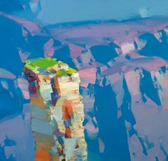 Canyon Cliffs, Landscape, Original oil Painting, Ready to Hang, Impressionism