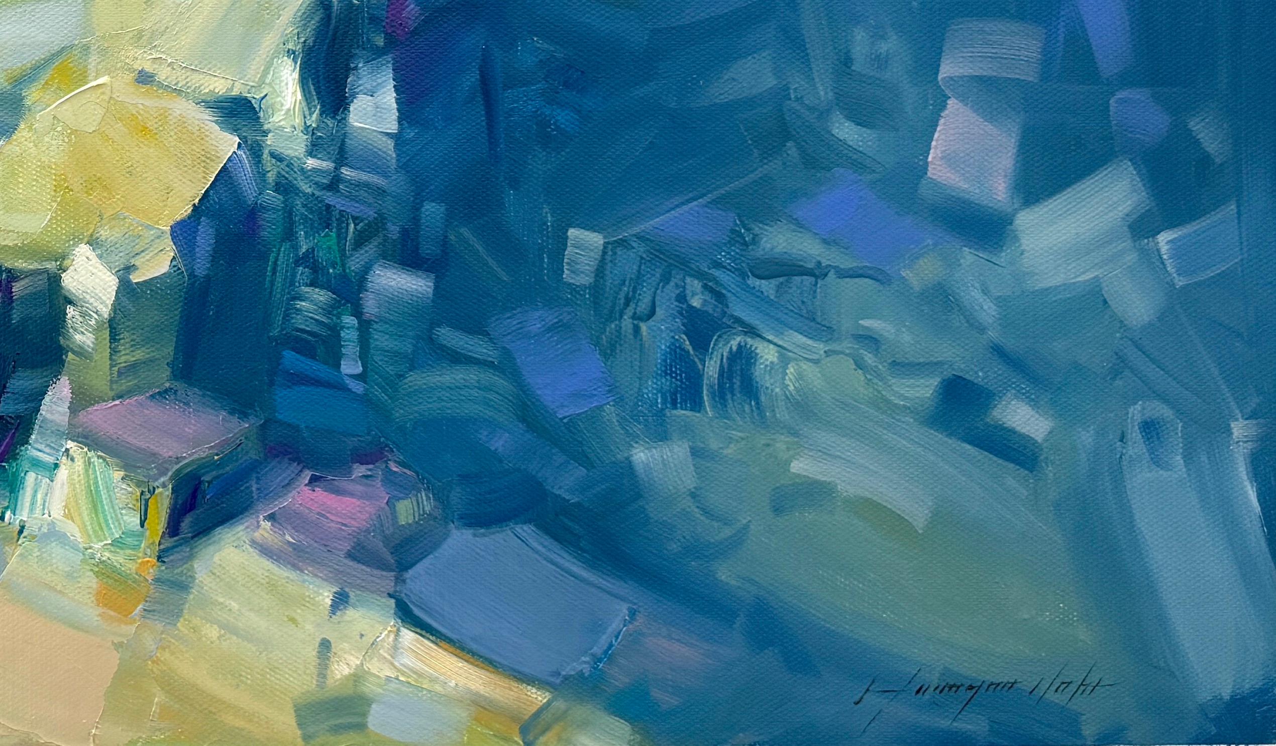 Canyon, Pittura a olio originale, pronta da appendere - Painting Impressionismo di Vahe Yeremyan