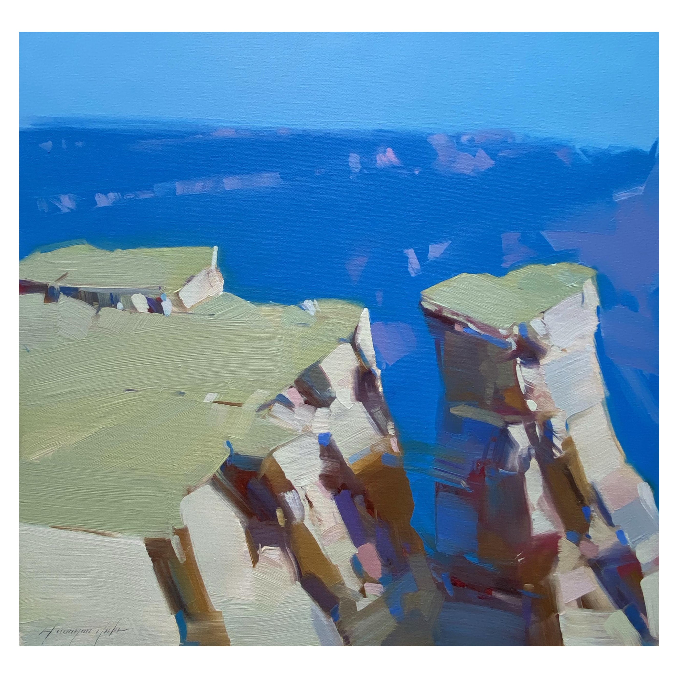 Vahe Yeremyan Landscape Painting – Canyon Rock, Landschafts-Impressionismus, Original-Ölgemälde in Öl, hängefertig