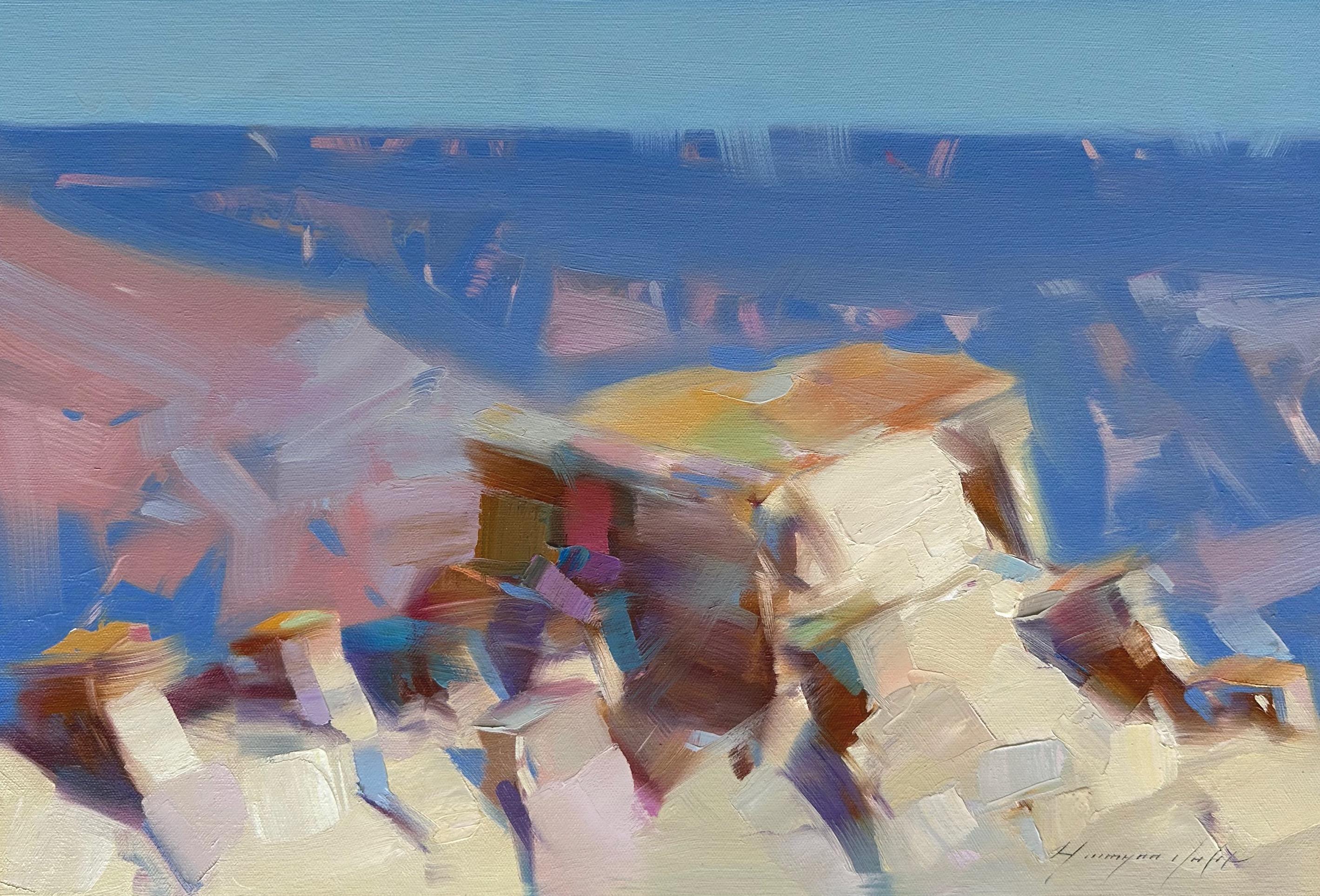 Abstract Painting di Vahe Yeremyan - Canyon Rock, Paesaggio, Pittura a olio originale, pronta da appendere