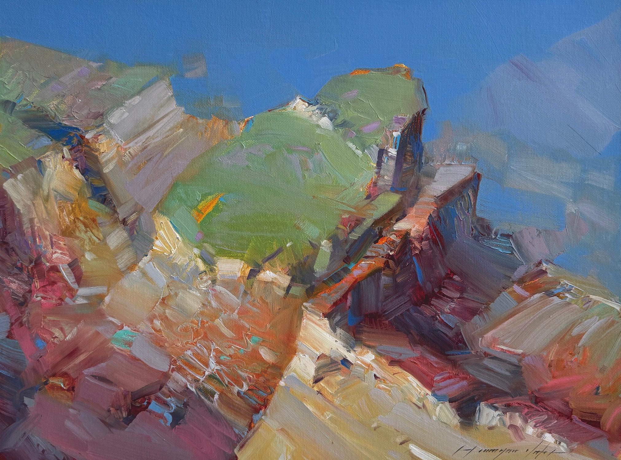 Vahe Yeremyan Landscape Painting – Canyon View Impressionismus Original Ölgemälde, hängefertig