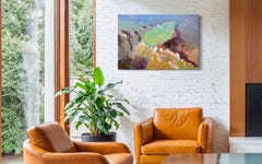 Canyon View Landscape Impressionism Original oil Painting, Ready to Hang