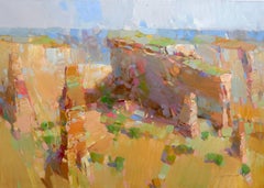 Vue du Canyon, paysage, peinture à l'huile originale, prête à accrocher, impressionnisme