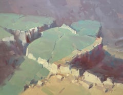 View of Canyon Canyon, Desert, Landscape, Peinture à l'huile originale, prête à accrocher