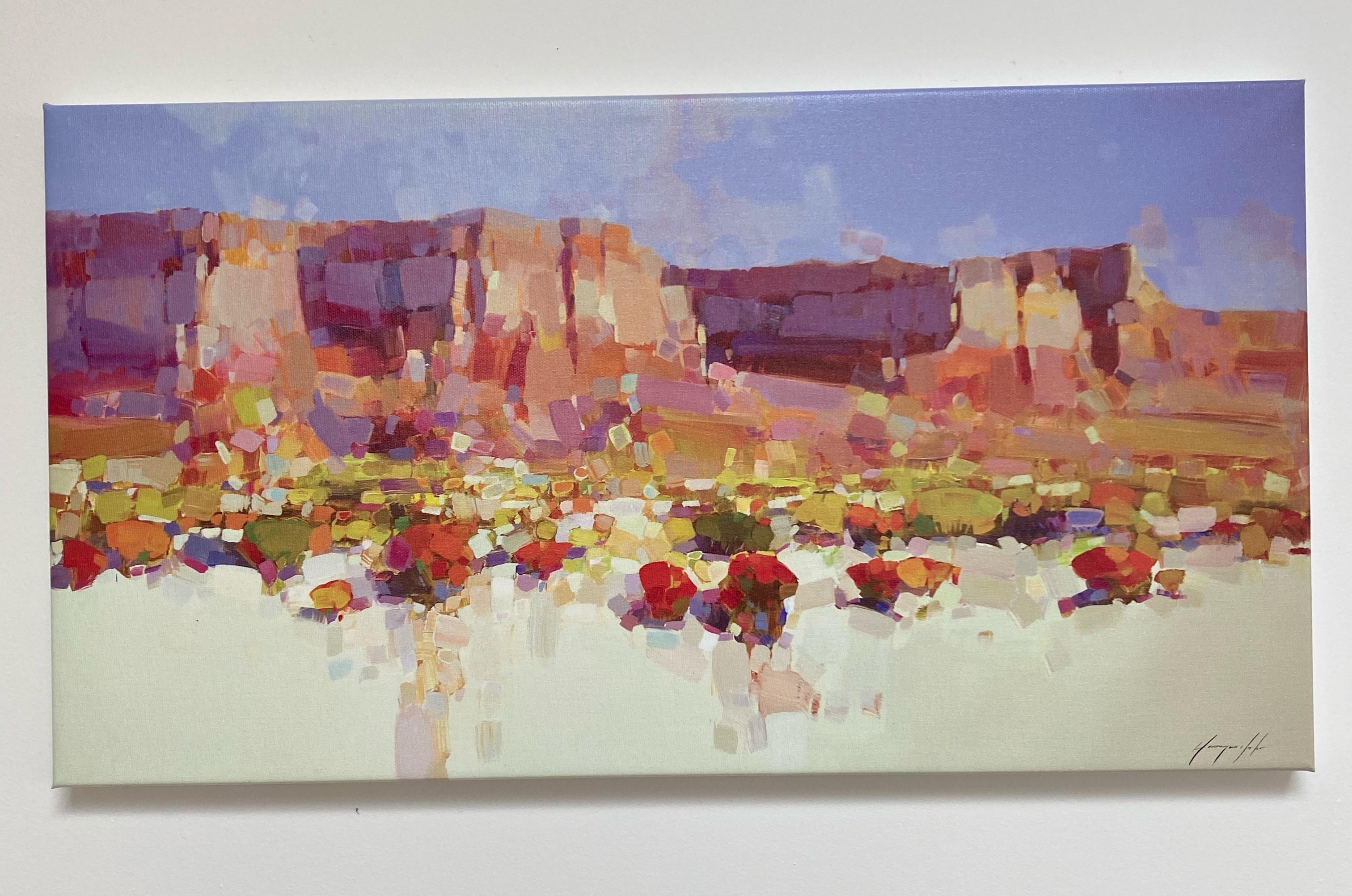 Canyon- Ansicht, Druck auf Leinwand – Painting von Vahe Yeremyan