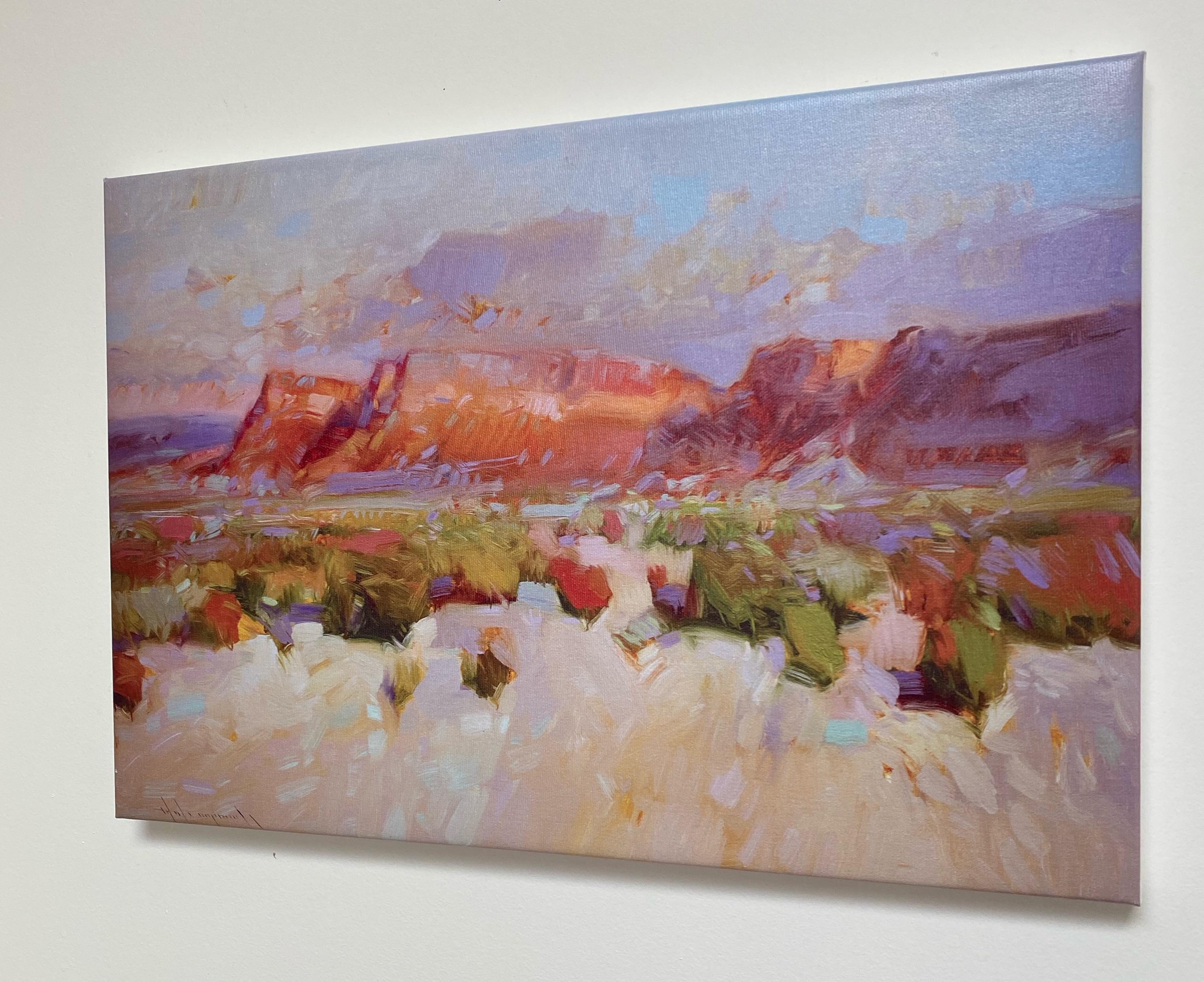 Canyon View, Print on Canvas - Impressionist Painting by Vahe Yeremyan