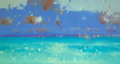 Caribbean Coastal, Seascape, Original oil Painting, Ready to Hang