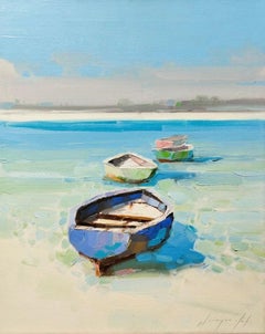 Costa Caribeña Pintura al óleo original, lista para colgar