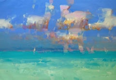 Caribbean Sky, Original oil Painting, Ready to Hang