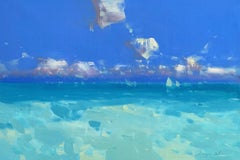 Caribbean Sky, Original oil Painting, Ready to Hang