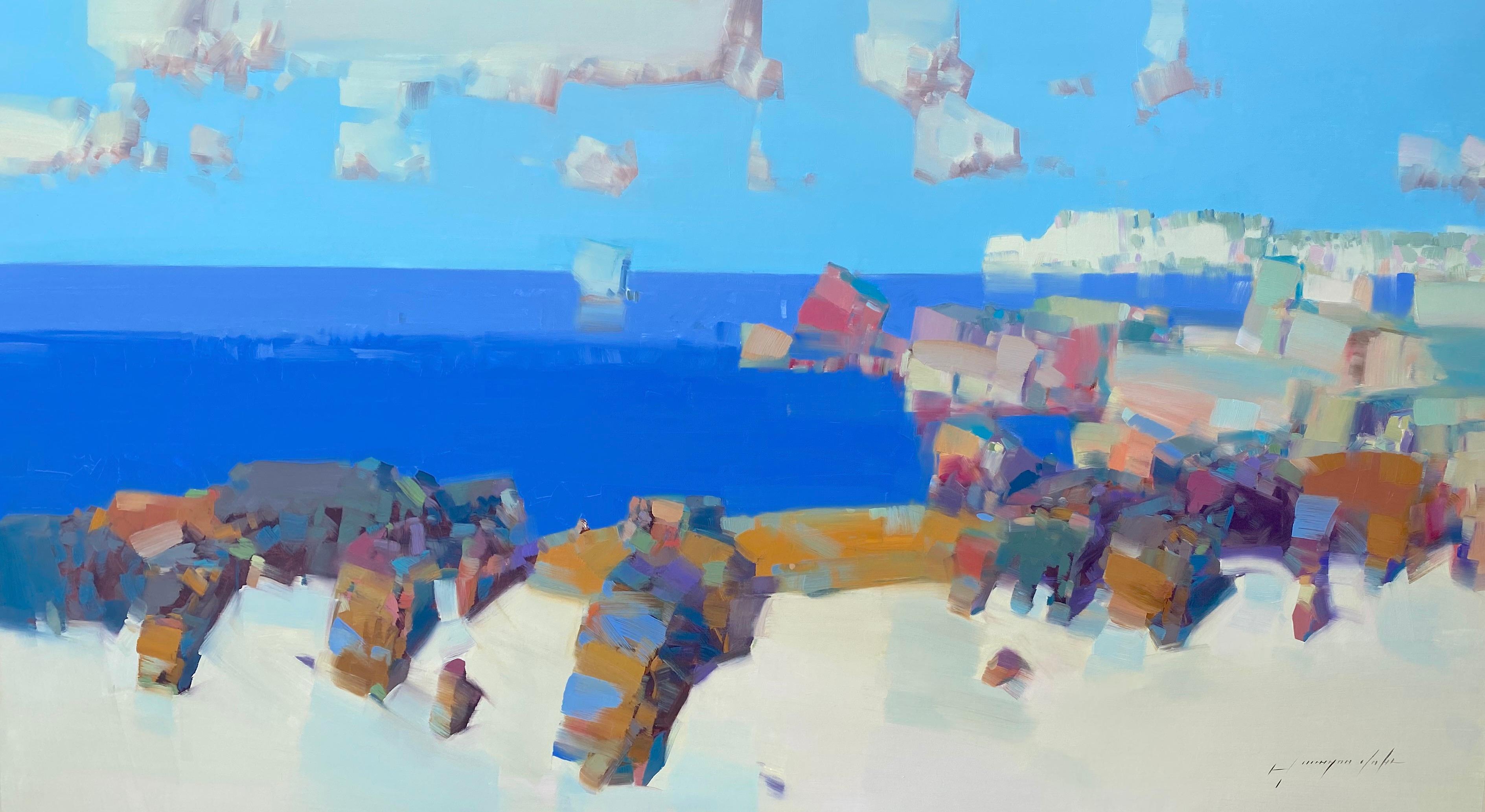 Carmel, Seascape, Impressionism, Original oil Painting, Ready to Hang