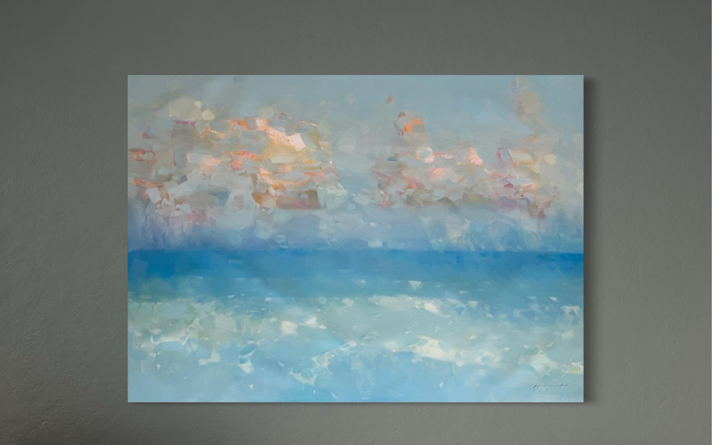 Artista: Vahe Yeremyan 
Obra: Pintura al óleo original, Obra de arte hecha a mano, Única en su género 
Técnica Óleo sobre lino
Año: 2025
Estilo: Impresionismo, 
Título: Marea Celeste
Tamaño: 44,5
