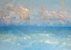 Celestial Tide Meereslandschaft Impressionismus Original Ölgemälde hängefertig