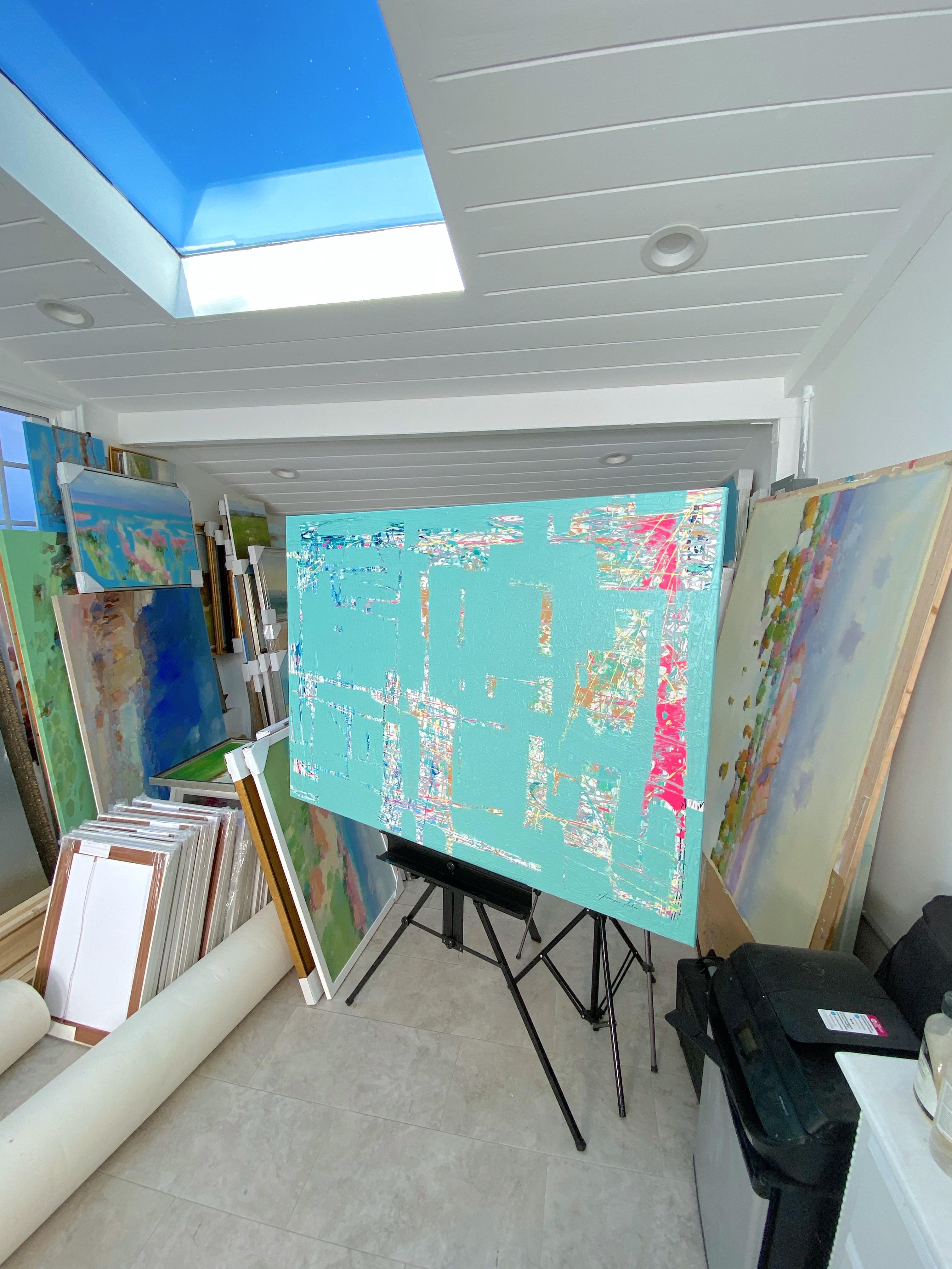 Century Wall, Arte astratta, Quadro originale, Pronto da appendere in vendita 3