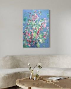 Fiori di ciliegio Impressionismo Pittura ad olio originale, pronta da appendere
