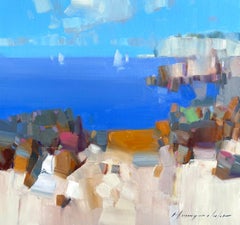 Cliffs, Original oil Painting, Ready to Hang
