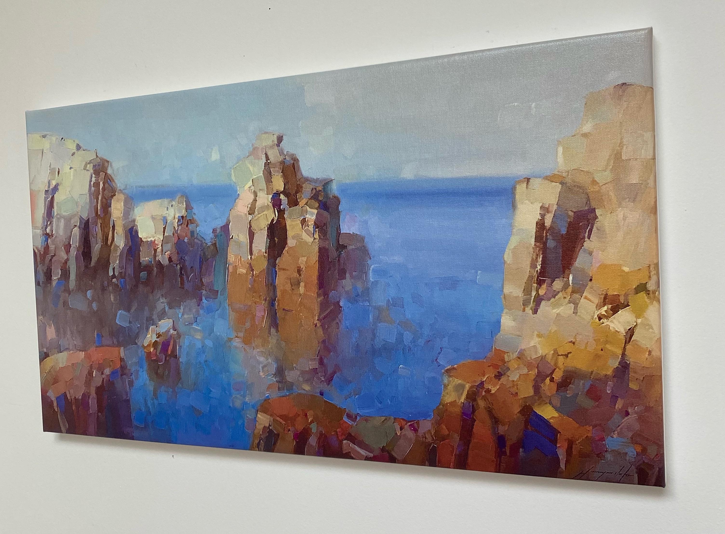 Acantilados, Impresión en lienzo, Lista para colgar - Painting Impresionista de Vahe Yeremyan
