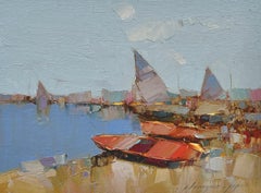 Coastal Impressionism Original oil Painting, Ready to Hang